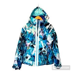 OBERMEYER Coat Teen Large 14-16 Ski Snowboard Full Zip Fleece Lined Hood